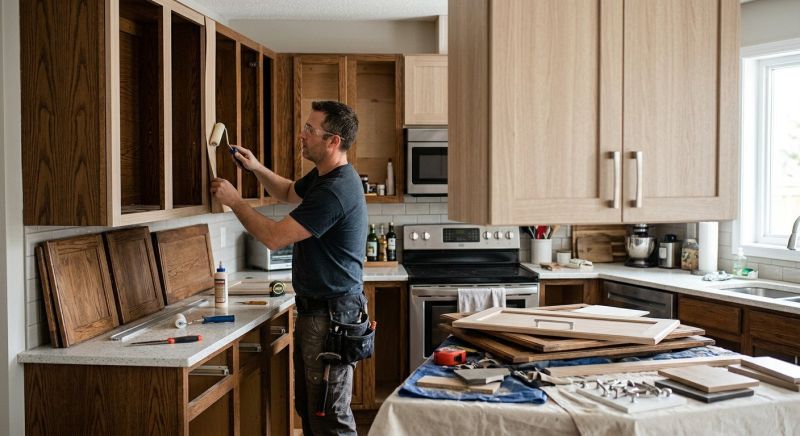 Oak Cabinet Remodeling in Lafayette, IN